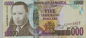 Jamaican Money $5000 bill