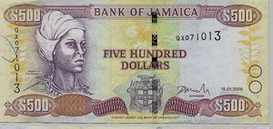 Jamaican Money $500 bill