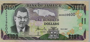 Jamaican Money $100 bill