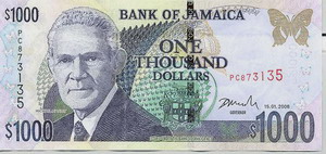 Jamaican Money $1000 bill