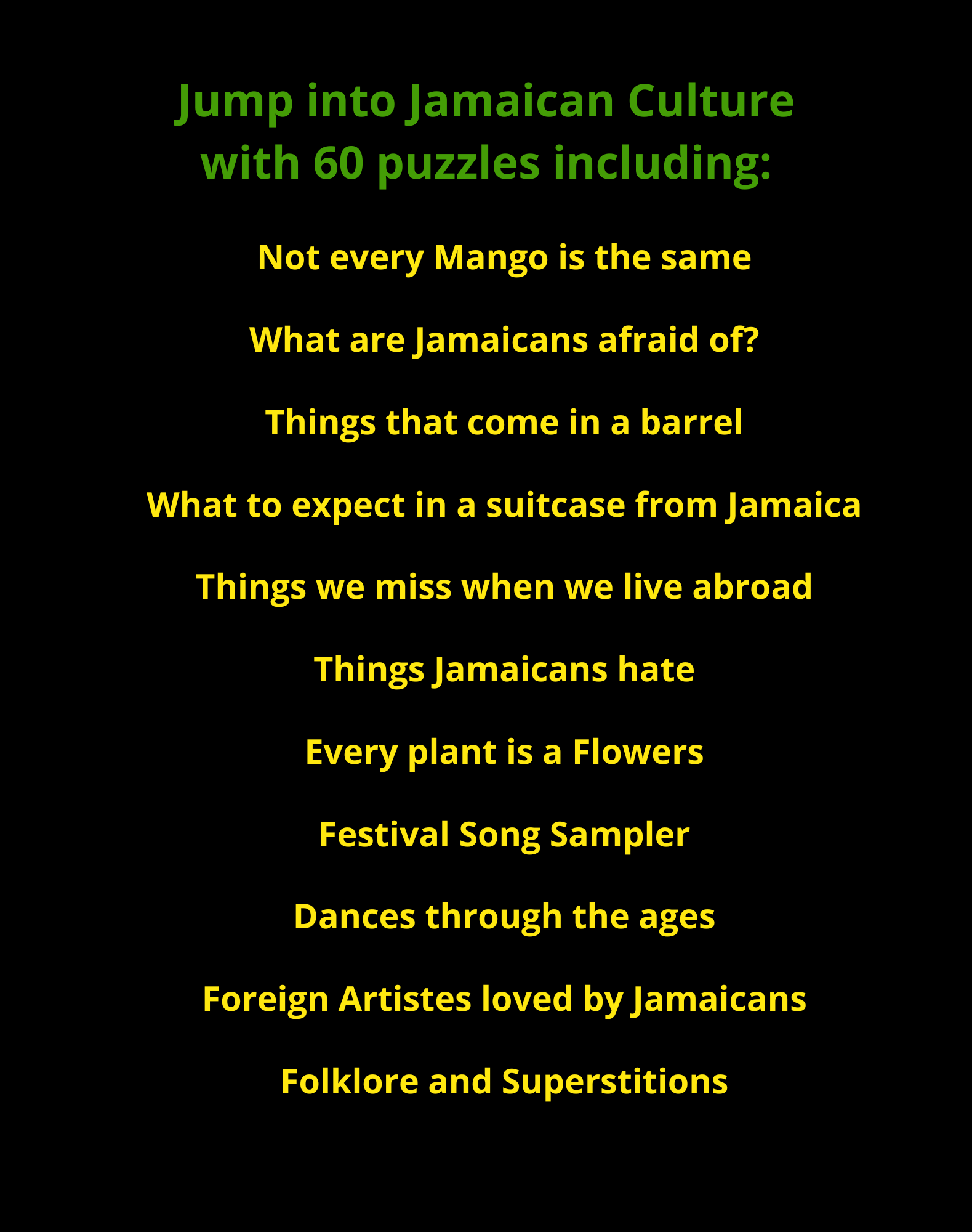 Real Jamaican Word Search Back Cover
