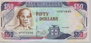 Jamaican fifty dollar bill